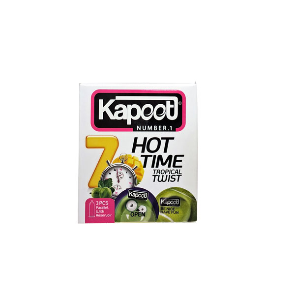 کاندوم کاپوت مدل 7Hot Time بسته 3 عددی | افزایش حرارت و تحریک احساس واقعی