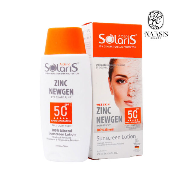 لوسیون ضد آفتاب فیزیکال زینک نیوژن SPF50 آردن سولاریس 100 میلی لیتر