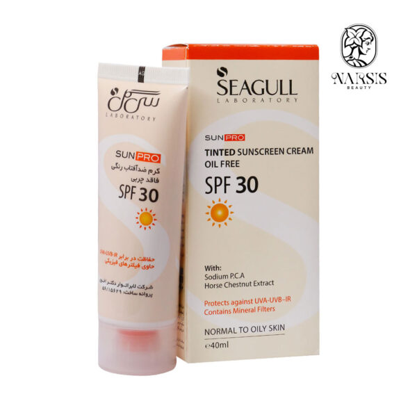 ضد آفتاب رنگی فاقد چربی سی گل SPF30 حجم 40 میلی لیتر