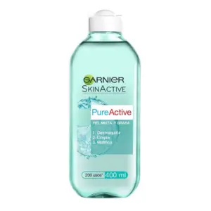میسلار واتر گارنیر انواع پوست Pure Active حجم 400 میلی لیتر | Garnier Pure Active Micellar Cleansing Water 400ml